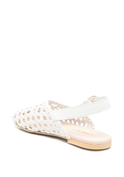 Sandali con fibbia FLORENS | F11371/2 INTRECCIO BIANCO